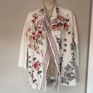 Paparazzi Cream Floral Embroidered Sweater
